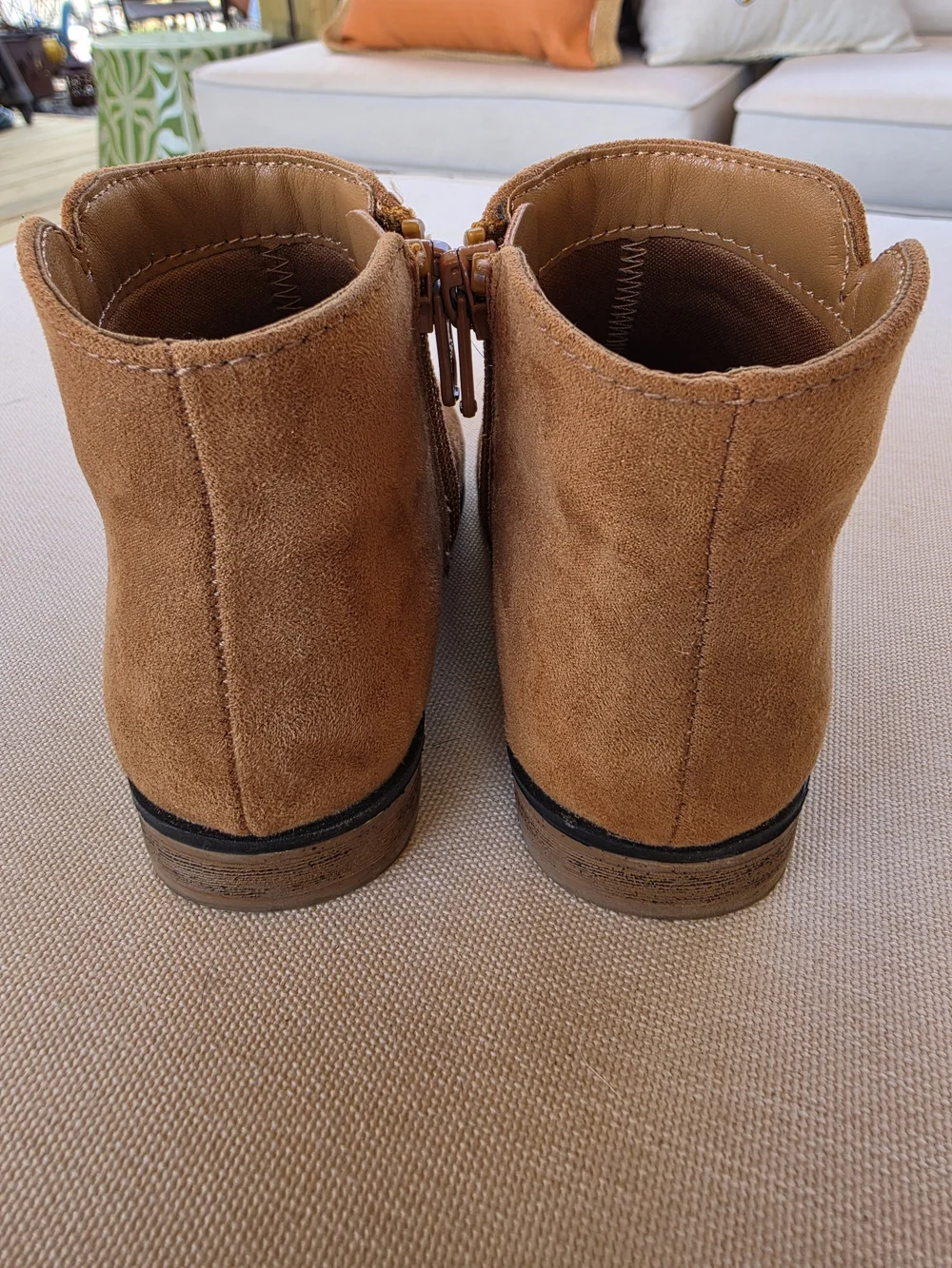 Cat & Jack Kids Brown Suede Side-Zip Ankle Boots
